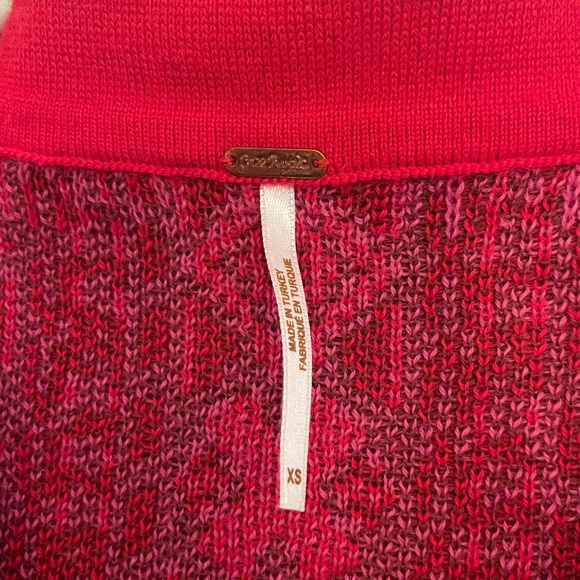 Free People Kitt Red Sweater Mini Dress XS - Picture 3 of 4